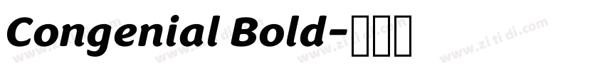 Congenial Bold字体转换